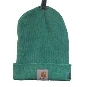Carhartt Knit Cuffed Beanie A18 Brite Green with Larson Corporate Logo